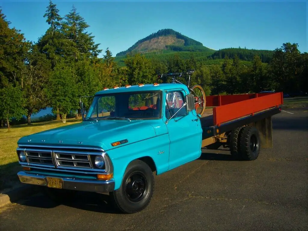 1972 ford f-350 custom farm truck flatbed 47,000 orig. miles. f-100 time capsule