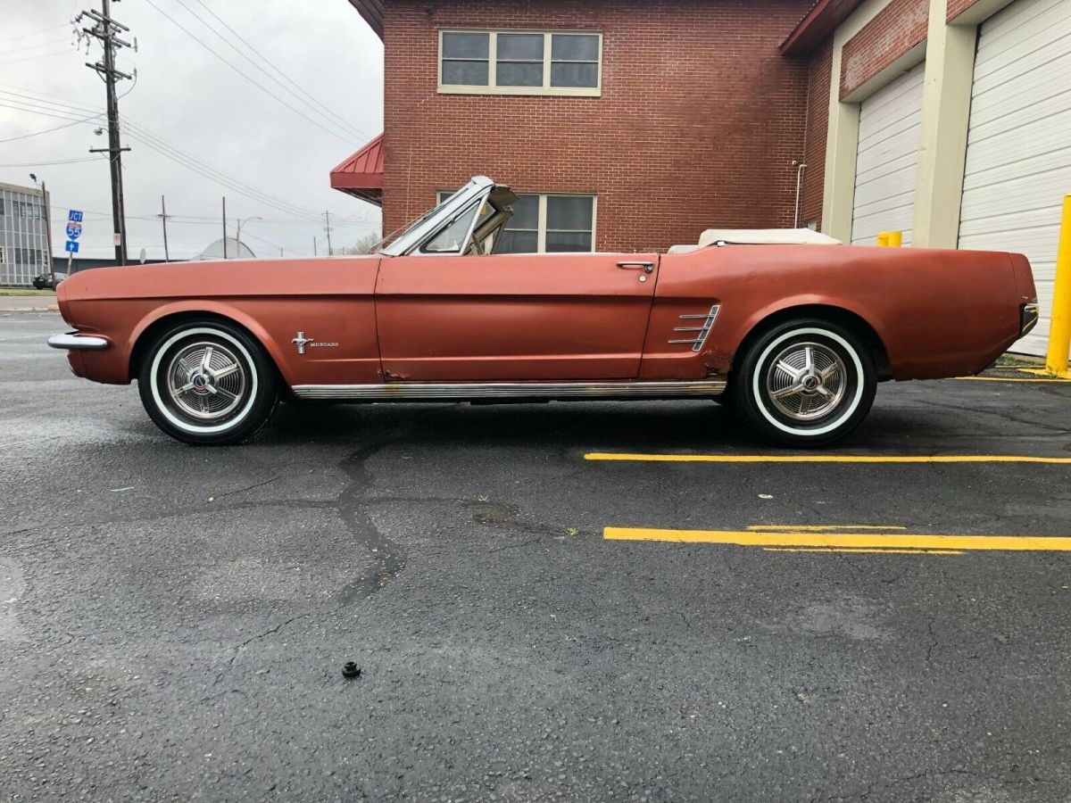 1966 ford mustang convertible rare emberglo