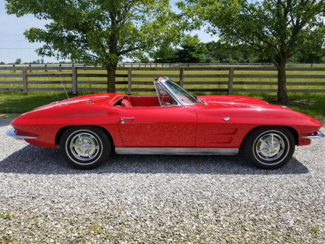 gorgeous 1963 corvette convertible 327 4sp. drives amazing! new top, car cover
