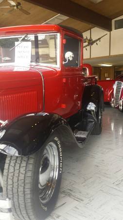 1931 ford model a pickup street/hot rod corvette victory red in color, rebuilt