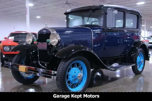 1931 ford model a blue and black coupe 201ci 4-cylinder 6369 miles