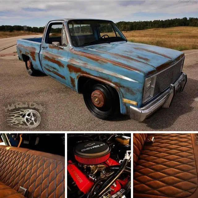 slammed silverado chevy c10 hot rat street rod patina pickup 383 stroker 500hp