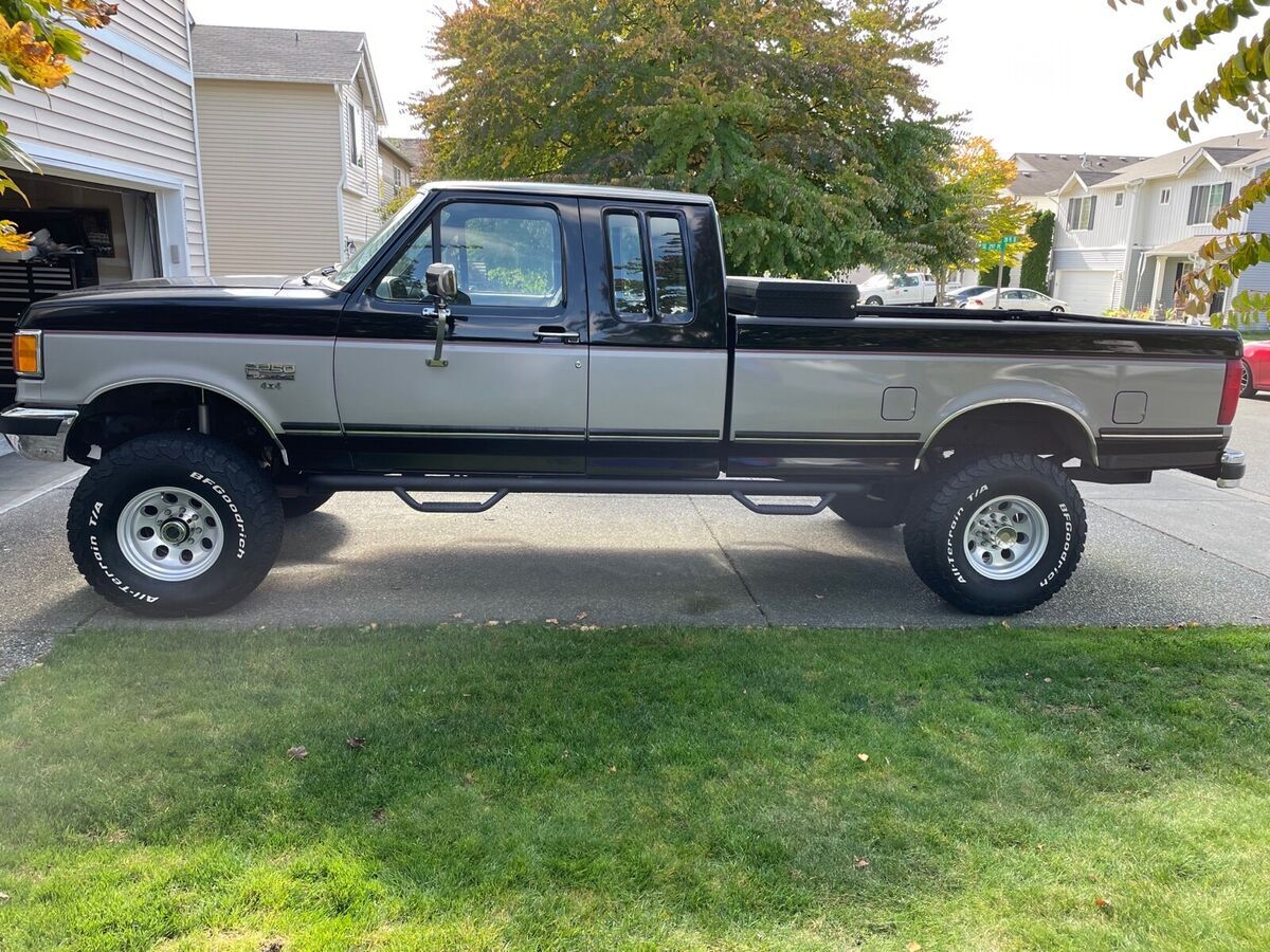 1991 ford f-250 pickup black 4wd automatic