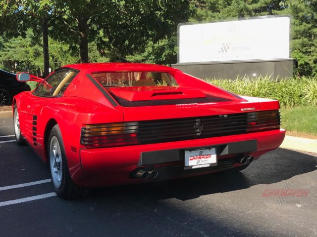 1986 ferrari testarossa 14232 miles red manual