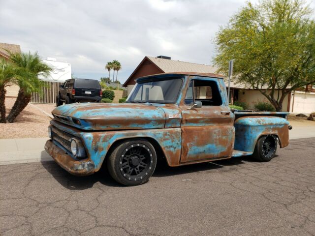 1965 chevy c10 short bed truck bagged air ride patina pick up