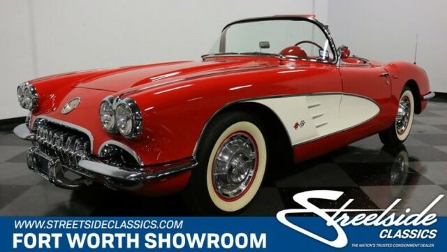 classic c1 vette, numbers matching, 283 v8, 4 speed manual, soft top, red