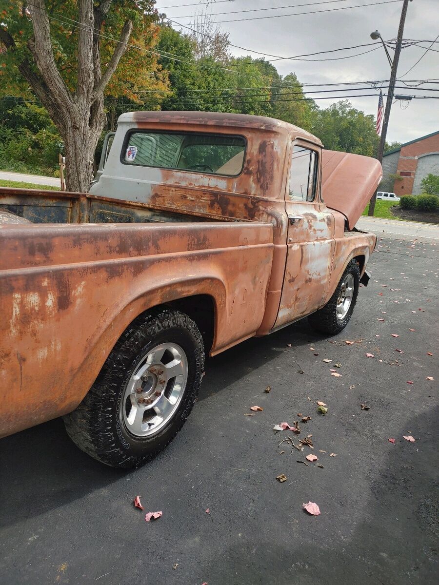 1957 ford f100 pickup grey rwd manual base