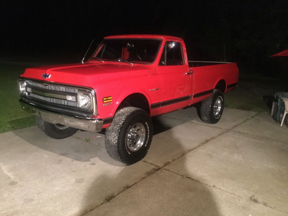 1970 chevrolet k-20 pickup red 4wd automatic 3/4 ton 4x4