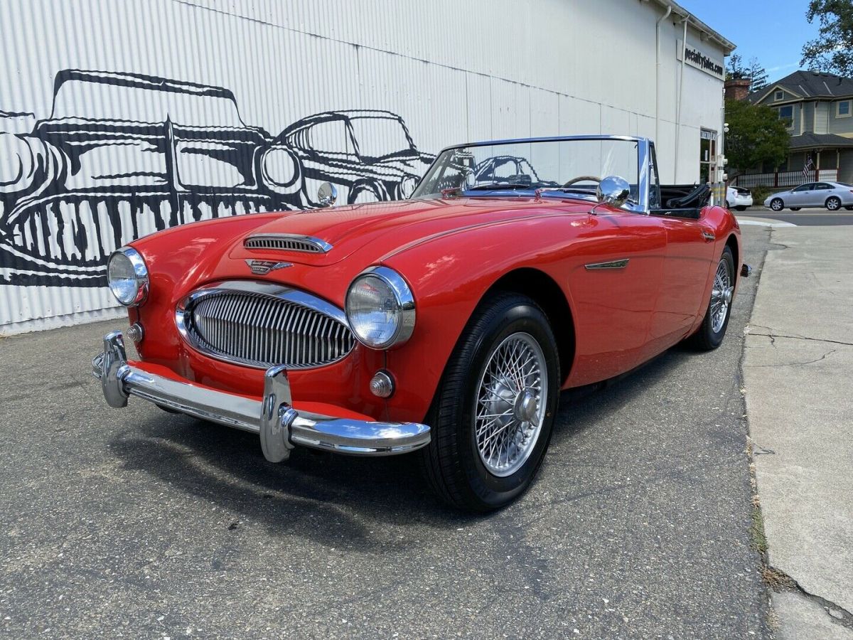 1963 austin healey 3000 3340 miles red convertible