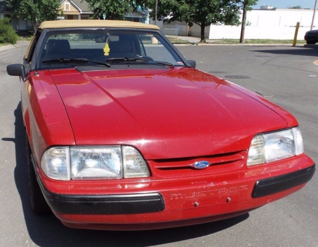 1989 ford mustang convertible lx 5.0 automatic low miles no reserve
