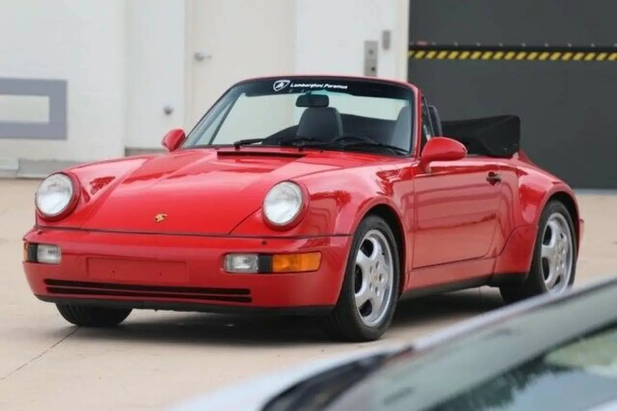 1992 porsche 911 america roadster cabriolet 32,348 miles guards red convertible