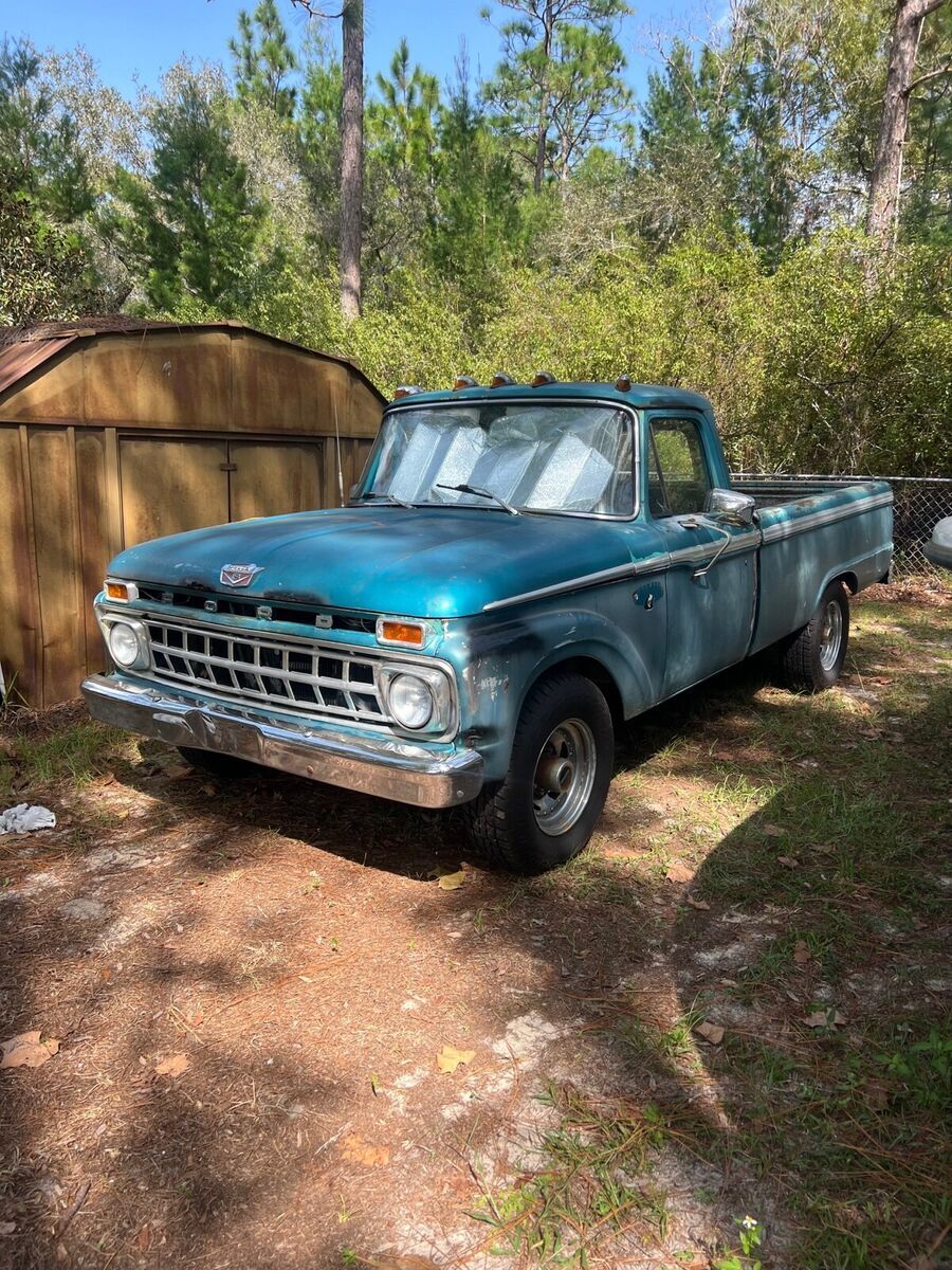 1965 ford f250 pickup blue rwd manual