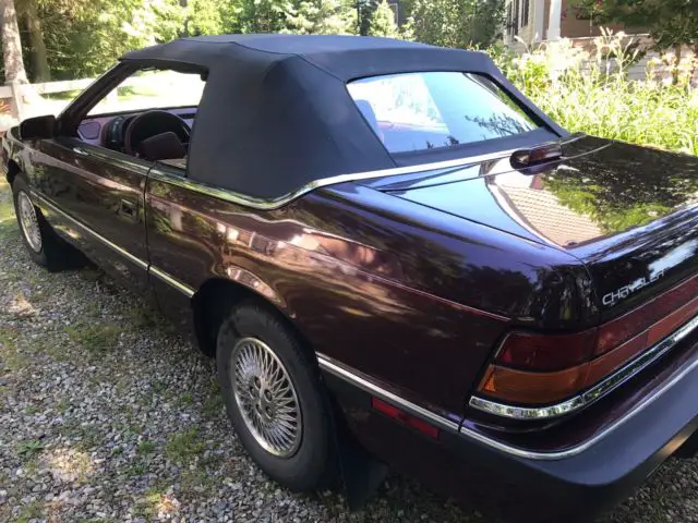 chrysler lebaron convertible 1993 excellent condition 36k burgundy garaged