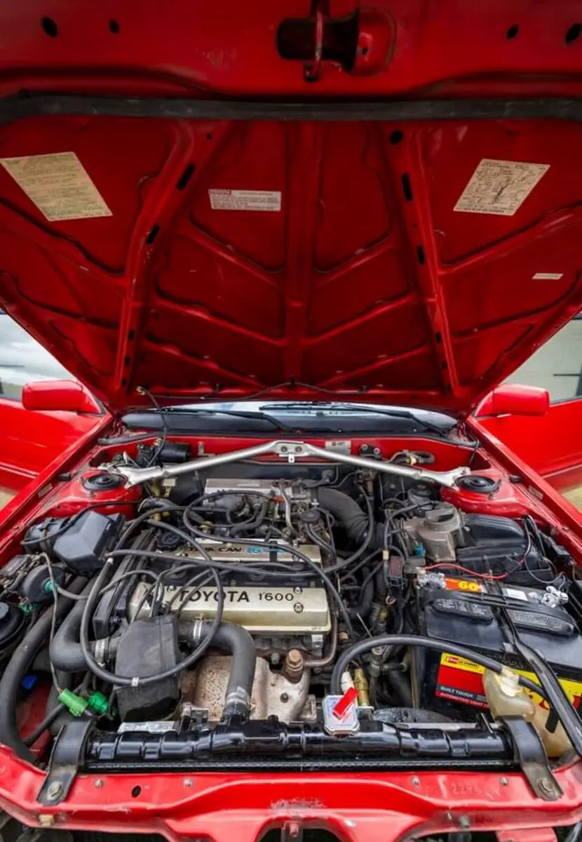 1987 toyota corolla hatchback red fx16 gt-s