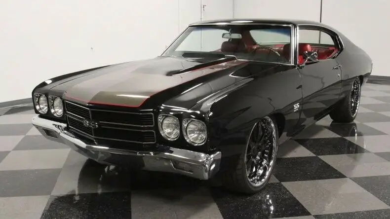 classic vintage chrome chevy 454 big block auto transmission black
