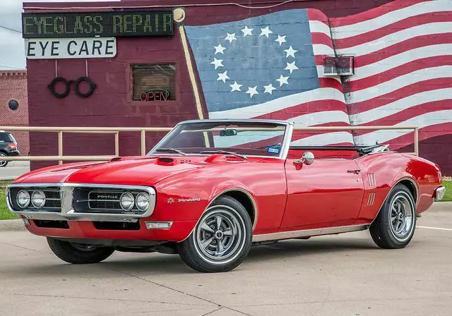 1968 pontiac firebird convertible red total restore 400 v8 a/c auto must read!