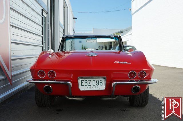 1963 chevrolet corvette roadster, resto-rod, victory red on black
