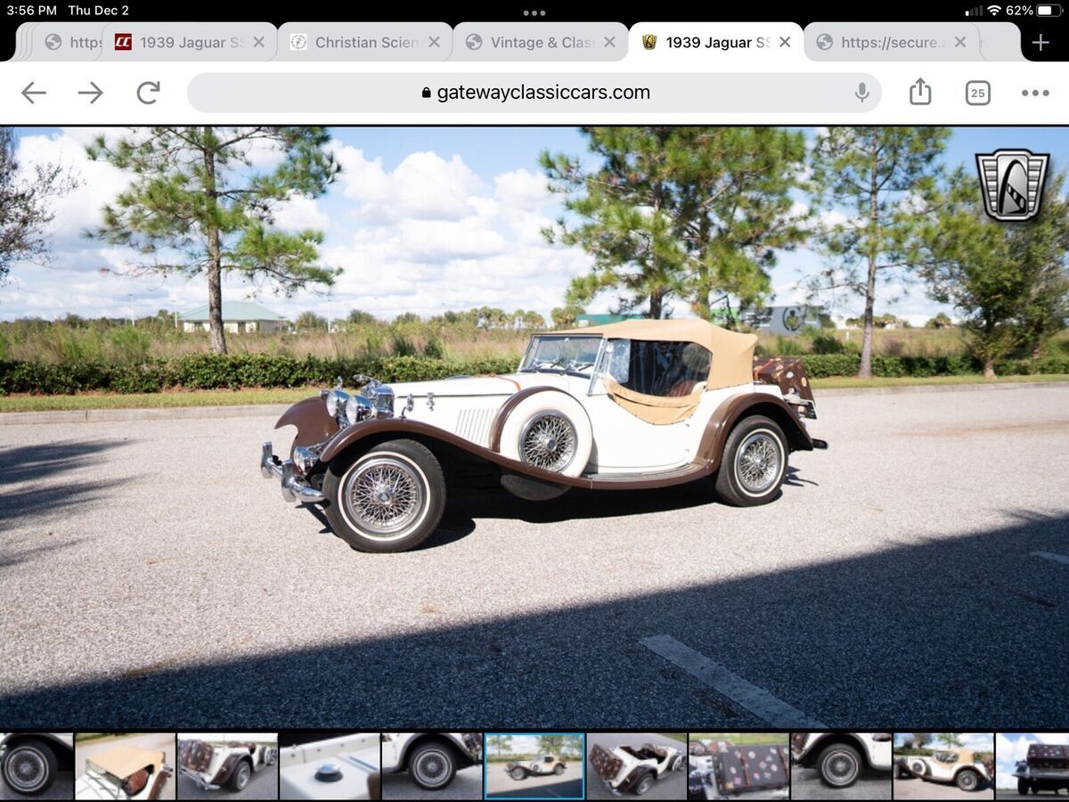 1939 jaguar ss 100 2700 white