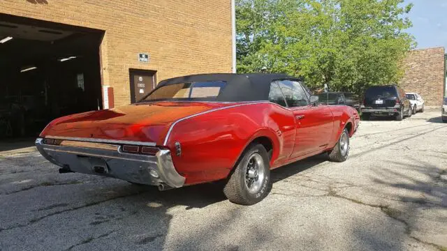 1968 oldsmobile 442 convertible scarlet red real deal #'s matching car
