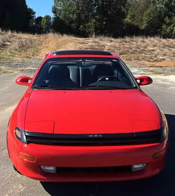 toyota celica gts 1991 fire engine red front wheel drive alb 5-speed manual