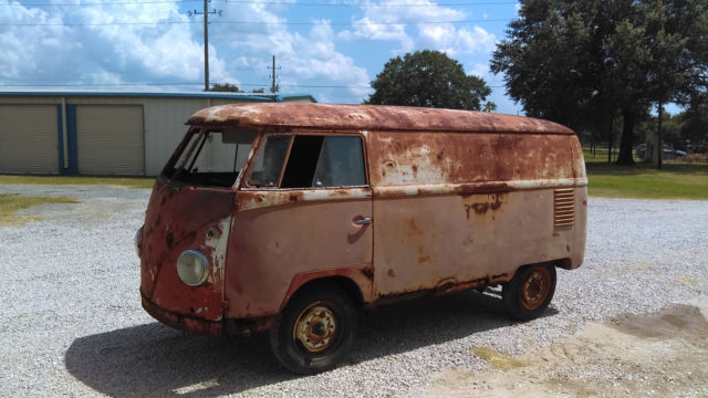 1960 vw panel bus transporter walk thru barnfind