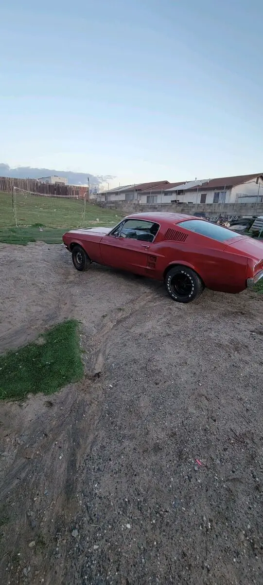 1967 ford mustang red fwd automatic fastback