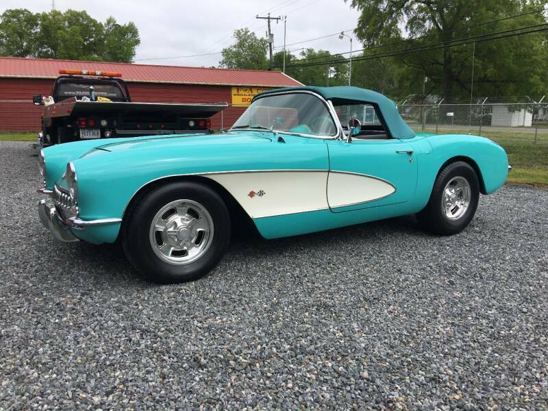 1956 chevrolet corvette fuel injection 4 speed cascade green manual 4-speed rwd