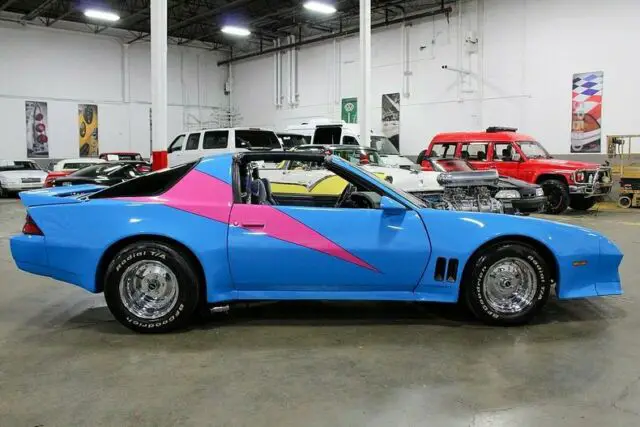 1982 chevrolet camaro 89219 miles blue & pink 383 v8 350 automatic
