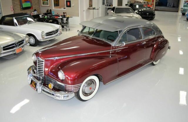 1946 packard clipper deluxe club sedan 30000 miles red 288 cu in manual