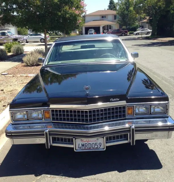 1978 cadillac fleetwood brougham 28k org mi -super clean- new paint blk classic