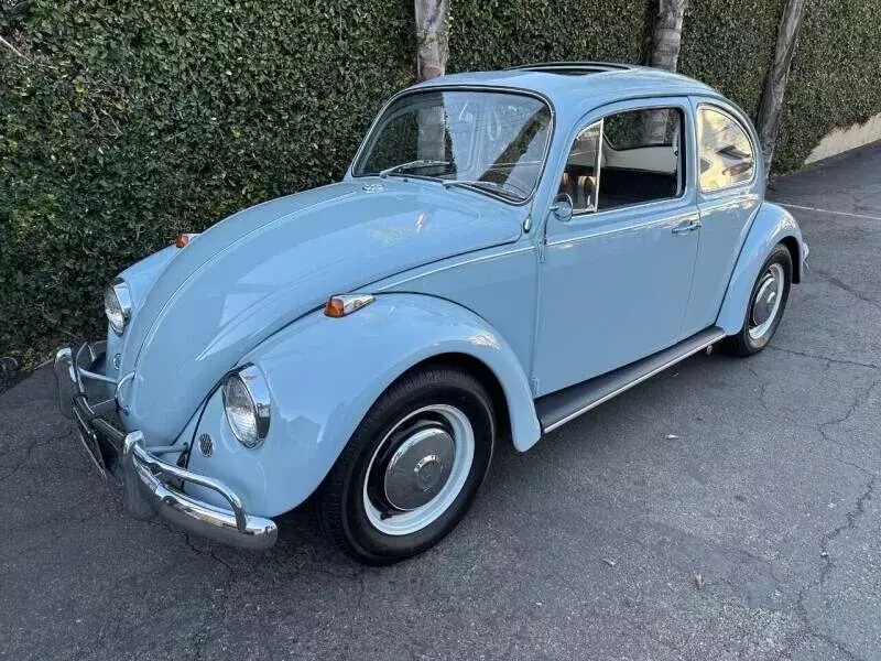 1967 volkswagen beetle (pre-1980) coupe blue deluxe
