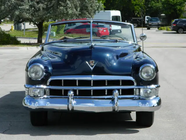 1949 cadillac series 62 convertible metallic blue with red runs amazing stunning