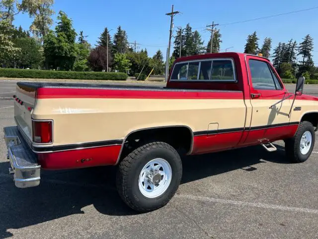 1986 gmc k3500 pickup red 4wd manual