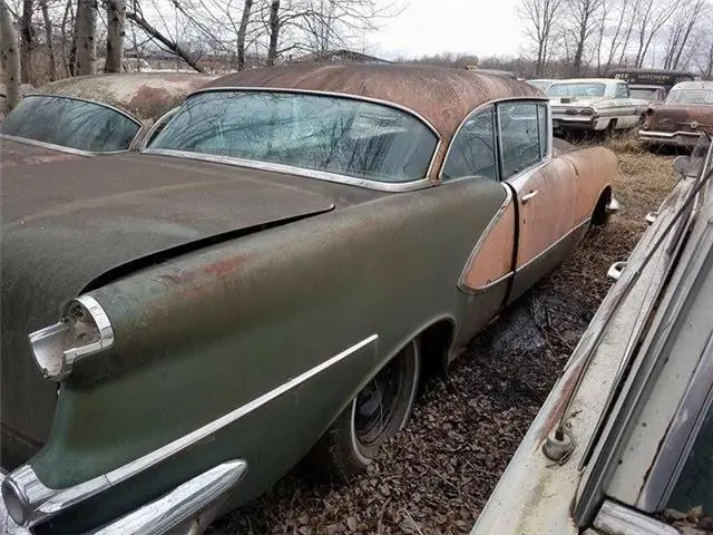 1956 oldsmobile 98 holiday coupe pink black 324 v8