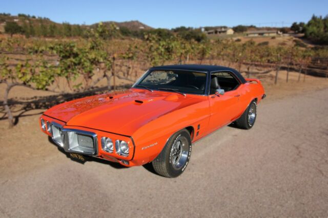 1969 pontiac firebird 400 matching numbers phs docs no rust, black plate ca car