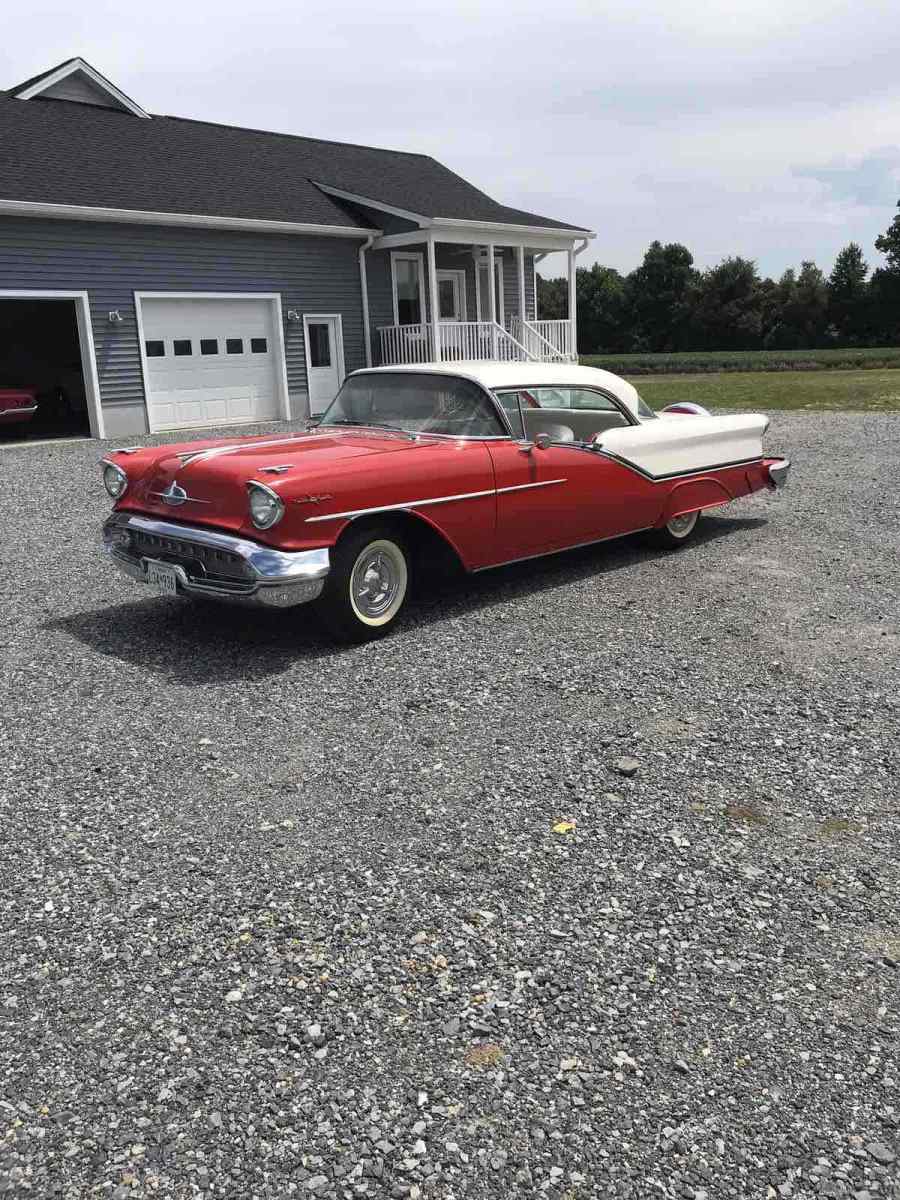 1957 oldsmobile 98 hardtop red automatic