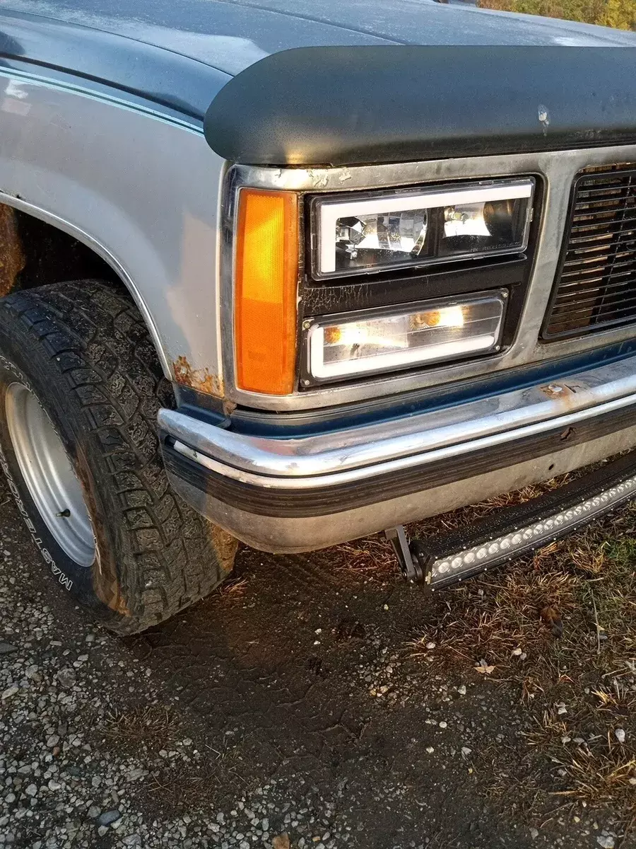 1992 gmc sierra blue 4wd automatic k1500