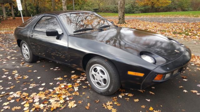 1979 porsche 928 low original miles-black on black-runs good-sunroof delete car