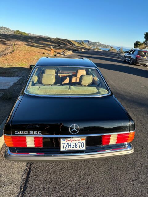 1984 mercedes-benz 500 sec black rwd automatic