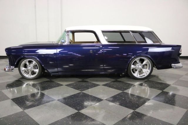 1955 chevrolet nomad restomod 1060 miles starfire blue station wagon 5.7l ls1 v8