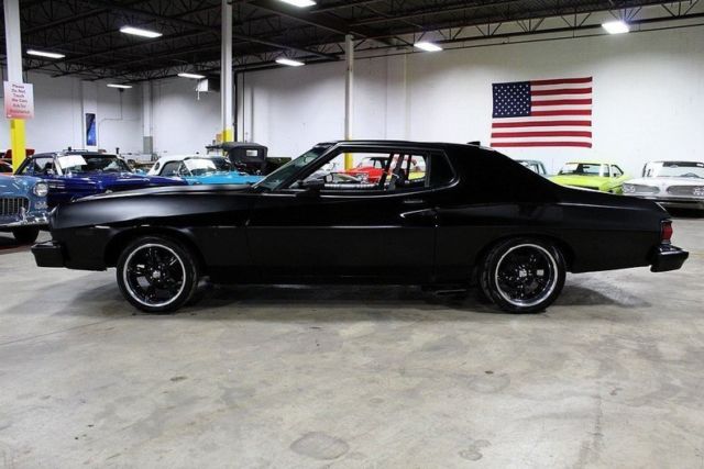 1975 ford torino 620 miles black coupe 460ci v8 c6