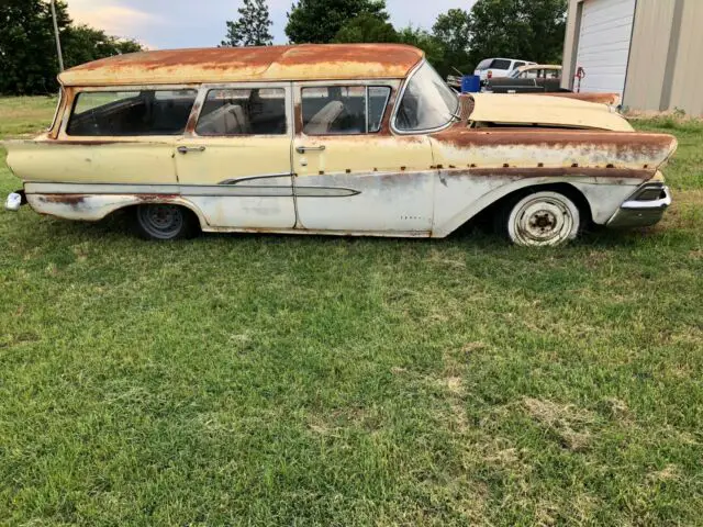 1958 ford country sedan interceptor engine factory ac ps pb 4.11's no reserve!!
