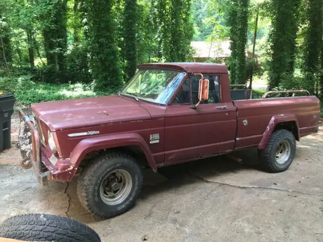 1971 jeep gladiator pickup red 4wd manual j-2000