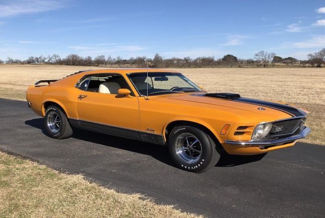 1970 ford mustang mach1 cobra jet 41435 miles grabber orange coupe 428 cobra jet