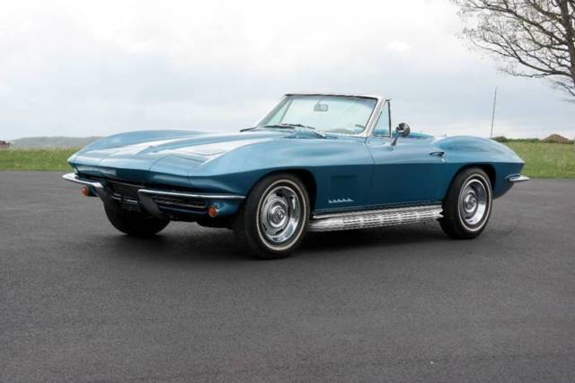 1967 chevrolet corvette *marinablue/blueconv*#smatch327/300hp*4spd* manual rwd
