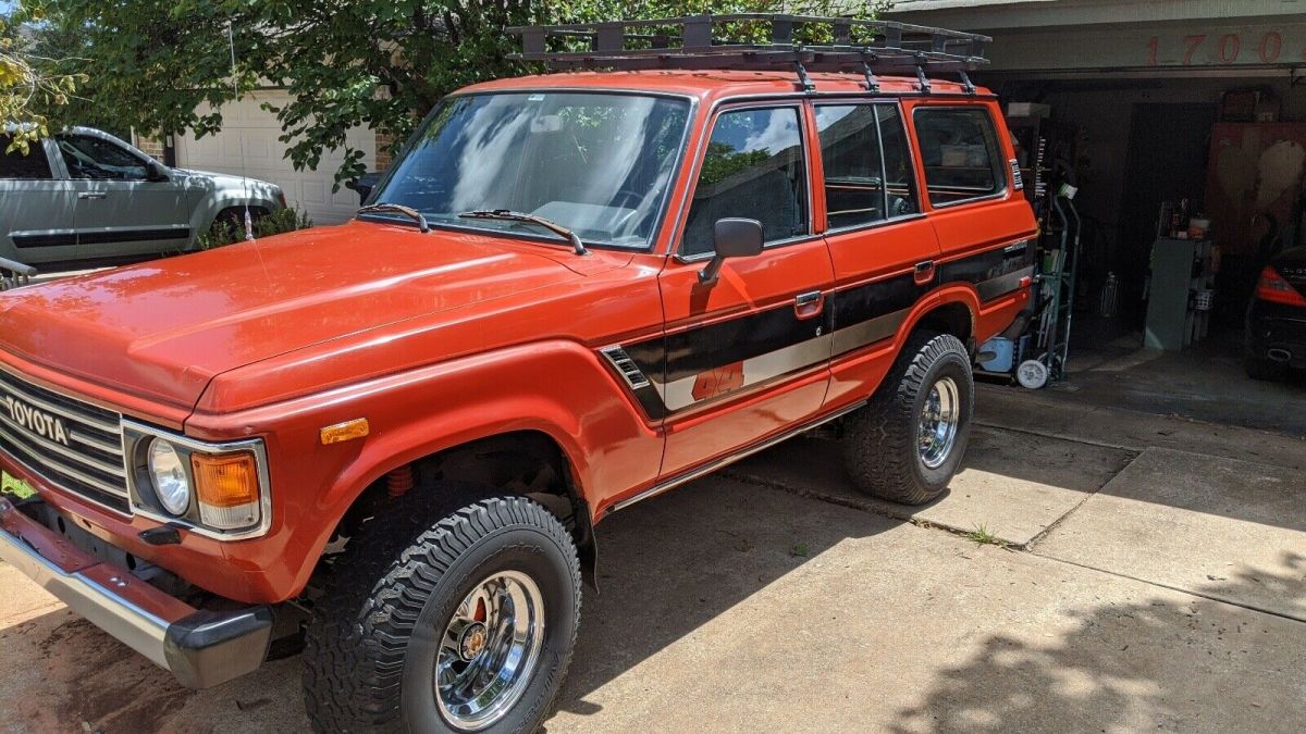 1985 toyota land cruiser suv red 4wd manual fj60
