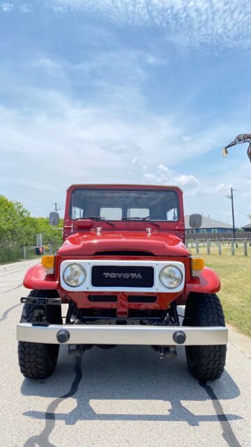 1980 toyota land cruiser pickup red 4wd manual fj43