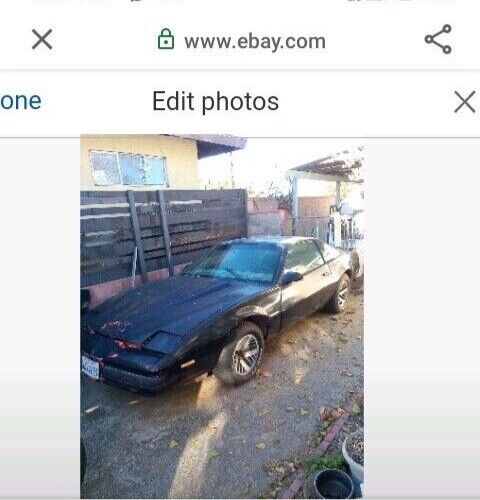 1987 pontiac firebird coupe black rwd manual