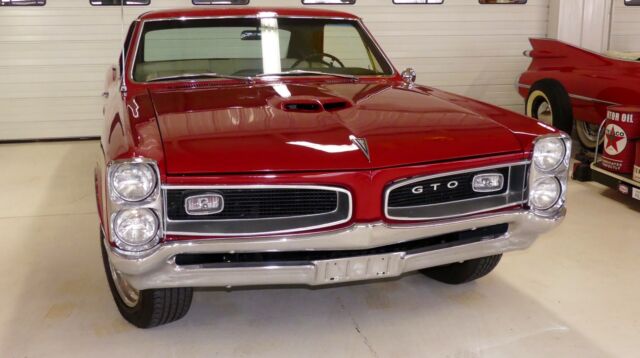 1966 pontiac gto 313 miles montero red 2 door hard top 389 manual 4-speed