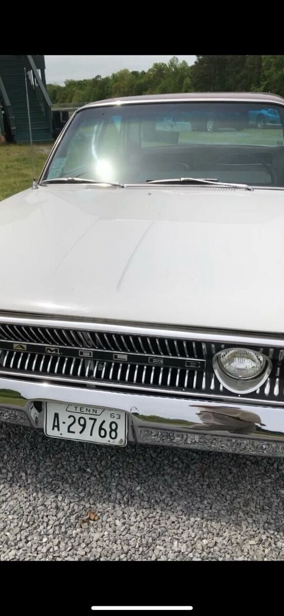 1963 rambler ambassador white rwd automatic 770